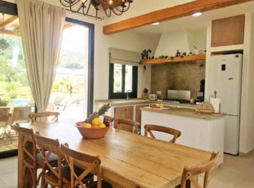 Rural kitchen with dining table