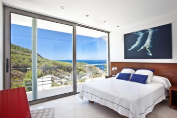 Bedroom 2 with sea views
