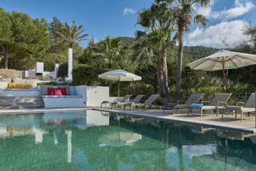 At the pool of Villa Brielle in Ibiza