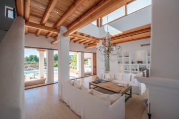 Livingroom of Finca Blakstad in Ibiza